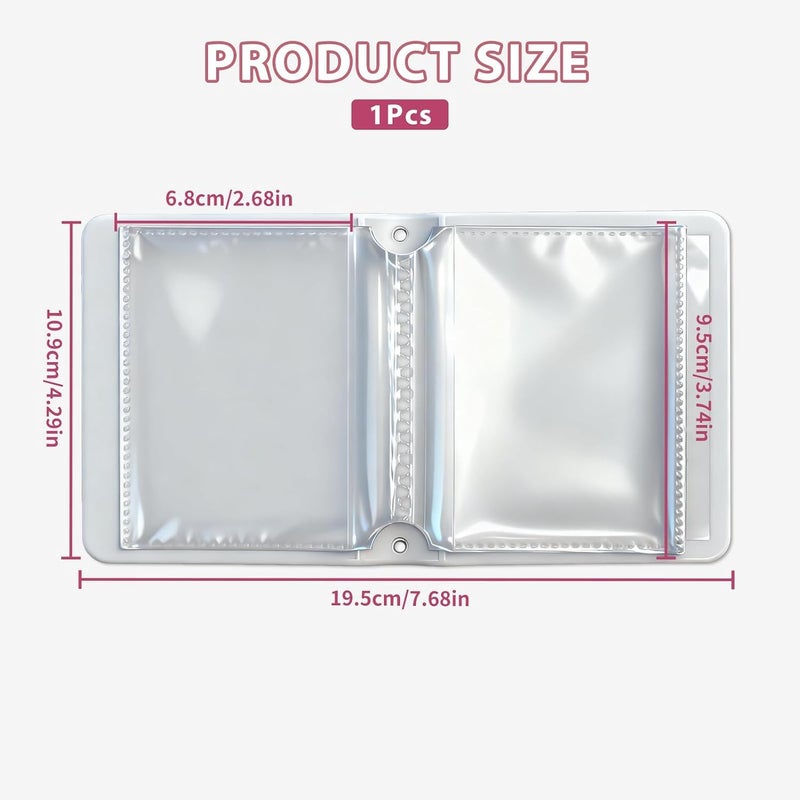 Nextpal Mini Photocard Binder, 3-Inch Heart Hollow Portable Photos Card Book with Lovely Pendant, Cute Style Kpop Card Holder Collectible Album for Fans 40 Pockets (Pink White Cat) - Image 5